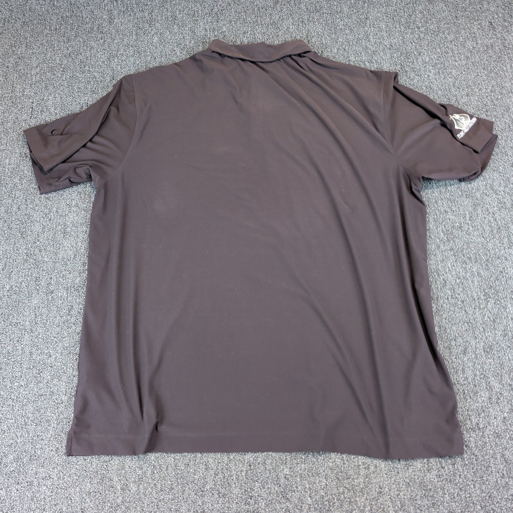 Nike Golf Dri-FIT Polo Shirt Men XL Brown Diamond Grid Flint Hills National Poly - Picture 7 of 10